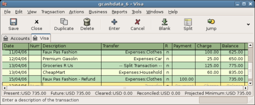 Item return transaction refunded to credit card