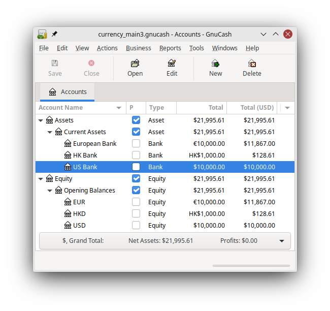 The Chart of Accounts After Obtaining Online Quotes