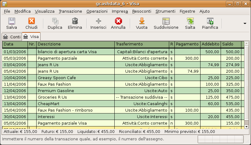 Riconciliazione e pagamento