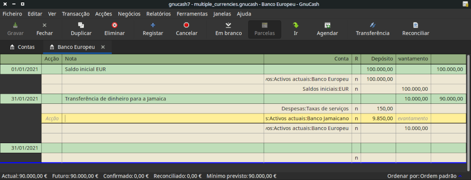 Transferência de dinheiro para a Jamaica