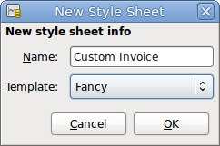 New Style Sheet Window